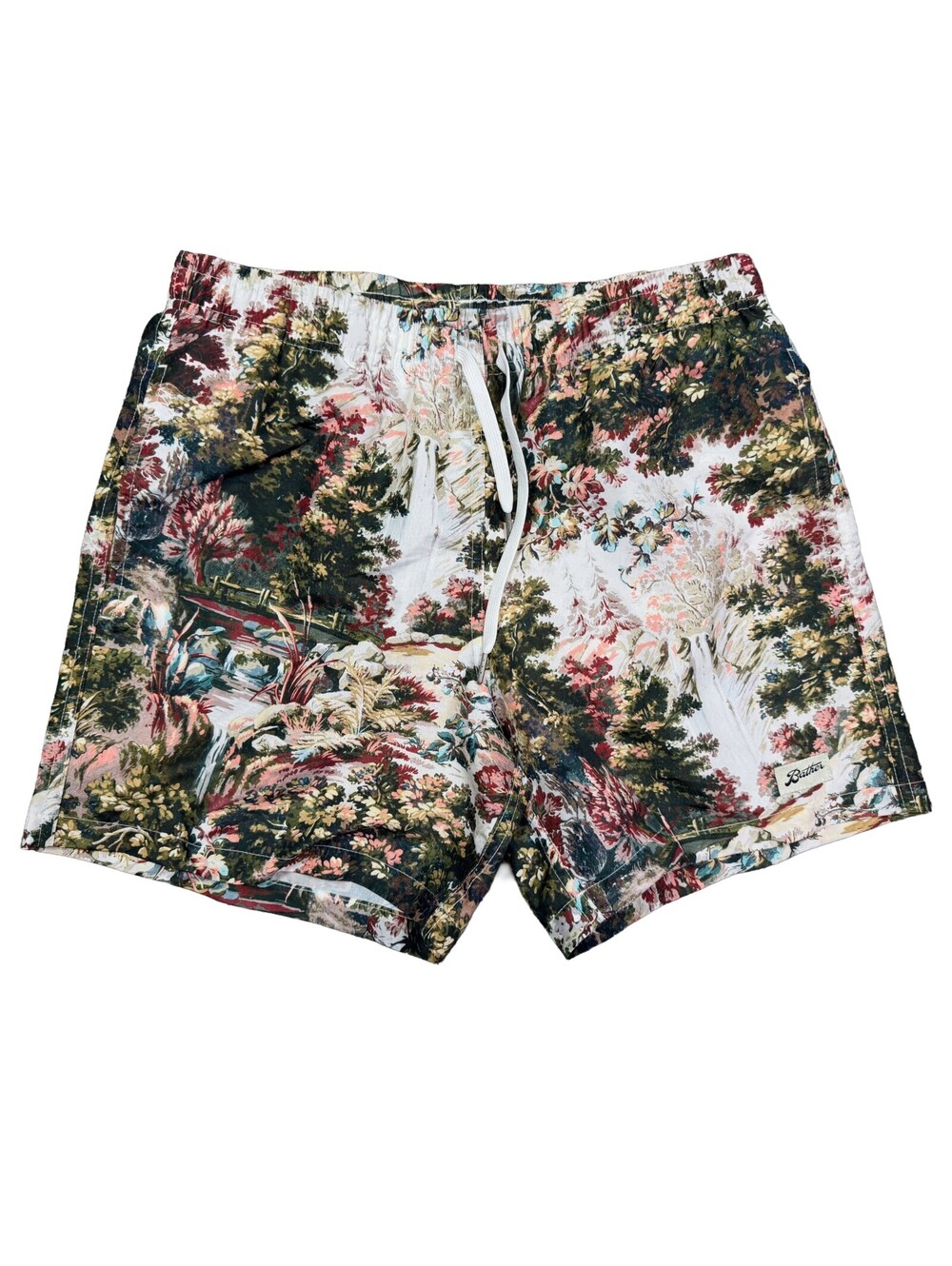 Bather Lush Waterfall Swim Shorts Mens Small Floral Scenic Print Trunks Canada